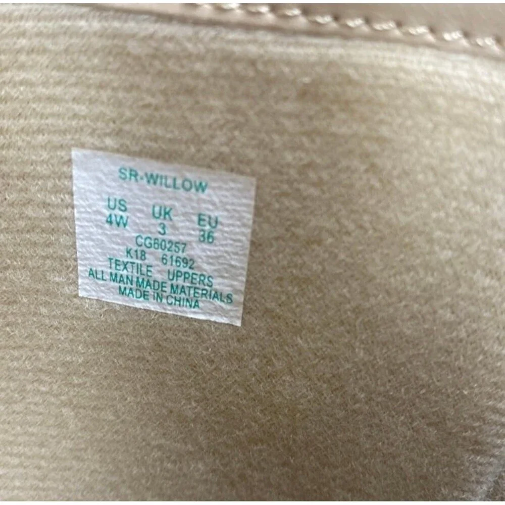 Stride Rite Willow Ivory Shimmer Gold Riding Boot Size 4W Big Girl